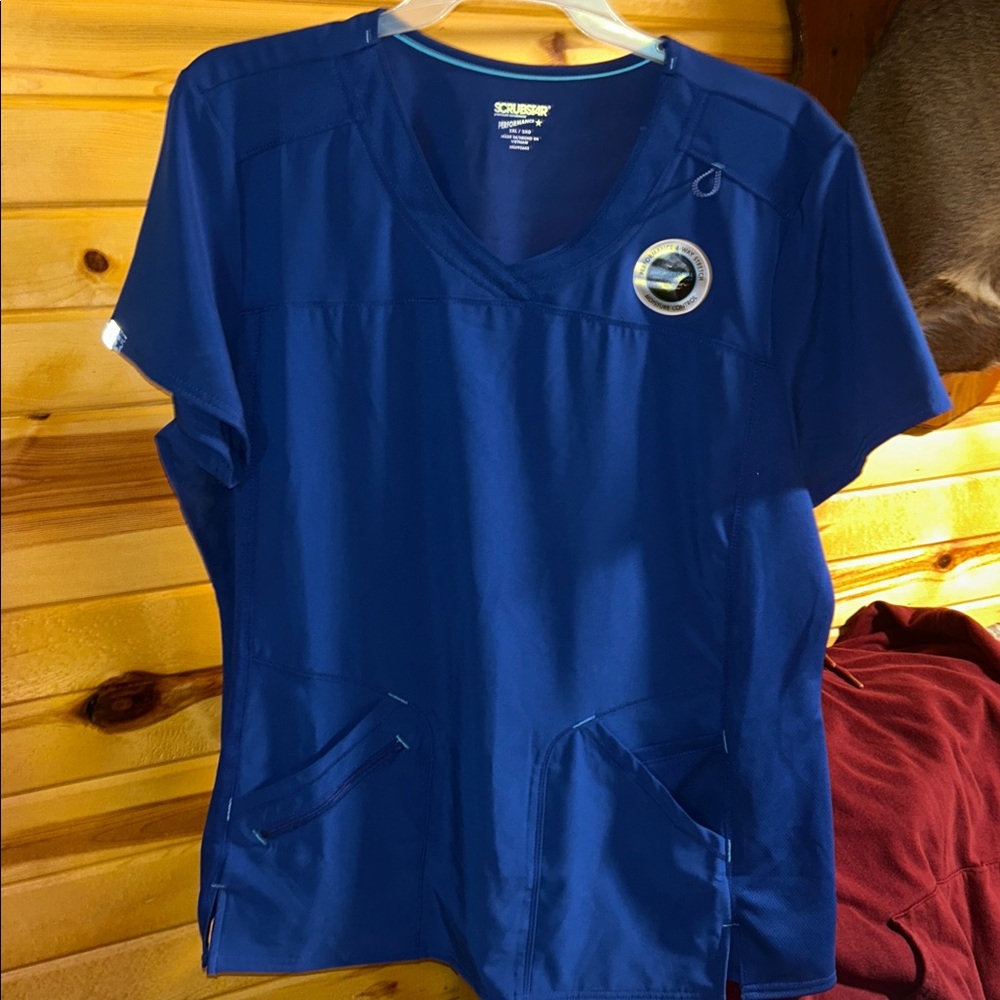ScrubStar Royal Blue V-Neck Scrub Top